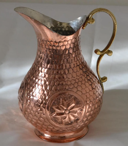 Nouveauté : Carafe en verre finition rustique, design martelé, tasses et soucoupes à thé vintage, compatibles lave-vaisselle, pour hôtels, restaurants et usage domestique - Product Image 1