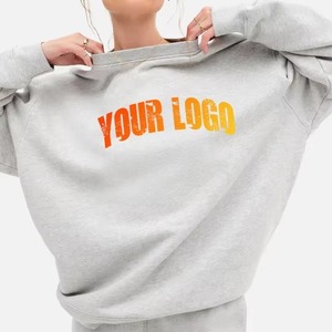 เสื้อสเวตเชิ้ตโอเวอร์ไซส์ผ้าฟลีซเนื้อนุ่มแบบสวมคอ ทรงหลวมไหล่ตก สไตล์สตรีทแวร์สำหรับผู้หญิง รุ่นใหม่ล่าสุด ขายส่ง - Product Image 5