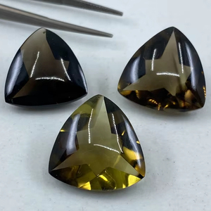 Cuarzo Ahumado Calibrado de 20mm con Corte Trillón, Lote de Gemas Sueltas Naturales para Joyería - Product Image 1