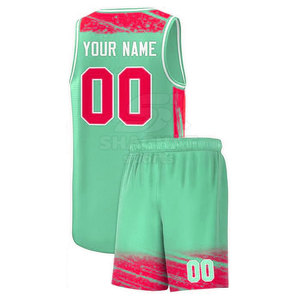 Tenue de basketball au design le plus récent, ensembles de maillots de basketball réversibles pour hommes - Product Image 4