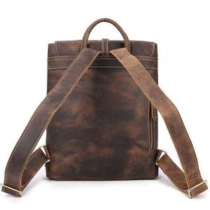 High Quality Waterproof <b>Leather</b> <b>Backpack</b> Vintage Anti-Theft <b>Laptop</b> Rucksack Genuine <b>Leather</b> Pack LBP-0368 - Product Image 5