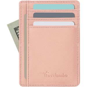 Portafoglio Minimalista in Pelle Sottile con Blocco RFID, Tasca Frontale e Porta Rossetto di Medie Dimensioni - Product Image 1