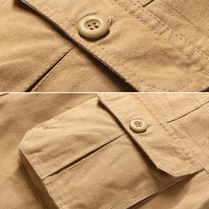 Shorts cargo pour hommes de haute qualité, taille élastique, logo personnalisé, streetwear, tissu en toile durable, multi-poches, écologique, séchage rapide - Product Image 6
