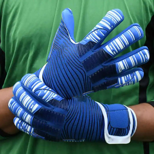 Professional Goalkeeper <b>Gloves</b> Blue Latex Grip Soccer Goalkeeping <b>Gloves</b> Adult Match Training Football <b>Gloves</b> - Product Image 3