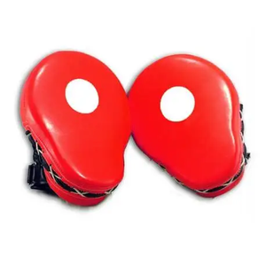 Custom Made Training Leather Focus Pads Boxing Punching Mitt Target Leather Curved Focus Pads Boxing Focus Pads Kickboxing - Product Image 1