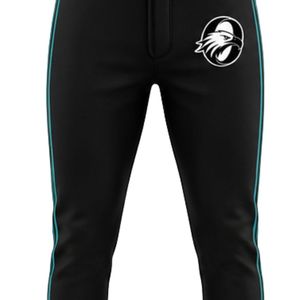 Teal and <b>Black</b> Baseball Jacket and <b>Pants</b> Set Full Sleeve Button Up Top with Matching <b>Pants</b> Lightweight Sports Uniform - Product Image 6