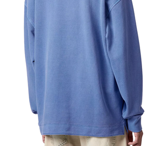 Sweat-shirt à demi-zip bleu unisexe, confortable, décontracté, pour homme et femme, manches longues, tendance, léger, 100% coton - Product Image 6