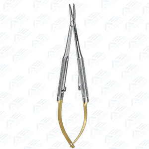 Porte-aiguilles de micro-chirurgie Barraquer, instruments médicaux, porte-aiguilles micro Barraquer courbé ophtalmique - Product Image 4