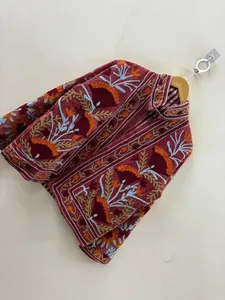 Chaqueta Corta de Terciopelo Marrón Hecha a Mano para Mujer, Bordado con Hilo Suzani, Chaqueta de Invierno con Frente Abierto, Cárdigan - Product Image 3
