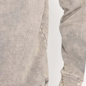 เสื้อฮู้ดดี้ผู้ชายแฟชั่นสั่งทำพิเศษ 380GSM ล้างสีแบบแอซิดวินเทจ คอกลม คุณภาพสูง ผ้าฝ้าย 100% เสื้อสเวตเชิ้ตแบบพื้นฐาน ขายส่ง - Product Image 4