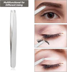 Juego de 9 Pinzas para Cejas de Punta Inclinada, Ecológicas y de Lujo, de Acero Inoxidable, para Vello Facial, al por Mayor, para Hombres y Mujeres - Product Image 2
