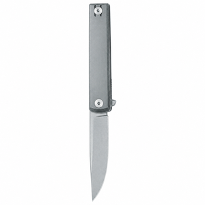 Silver Gray Slim Folding <b>Pocket</b> Knives with Straight Metal Handle Pointed Blade and Pivot <b>Screws</b> for Everyday Utility Use Tool - Product Image 1