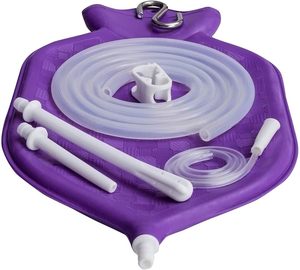 Kit de lavement HealthAndYoga NaturoFlo 2Qt avec sac violet anti-fuite (Fabriqué en Inde) - Product Image 4