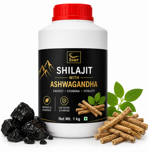 Shilajit le plus vendu avec Ashwagandha 1kg – Mélange ayurvédique pur à base de plantes – Résine de Shilajit de l'Himalaya pour un soutien énergétique naturel - Product Image 1