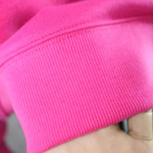 Sudadera de cuello alto color rosa intenso, 100% algodón, cuello ancho, URBAN PRODUCTIONS - Product Image 6