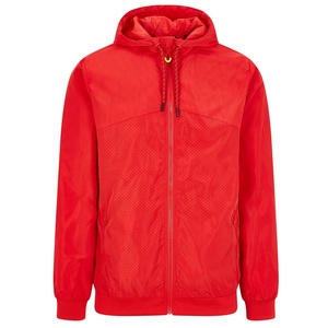 Veste coupe-vent en polyester 100% personnalisée pour hommes, col à capuche, coupe ample, logo à l'avant, style de rue, style formel - Product Image 2