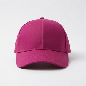 Casquette de baseball unisexe fuchsia respirante et adaptable, modèle professionnel en coton de qualité supérieure A1 - Product Image 1