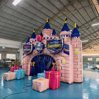 Château Gonflable Palais du Royaume, Château Gonflable de Ville pour Enfants, Décoration de Scène et d'Événements