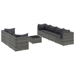 Ensemble de 7 chaises longues grises pour terrasse et jardin - Product Image 2
