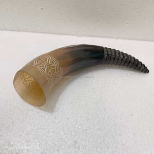 Top Quality Ox <b>Drinking</b> Horn Carved Iron <b>Stand</b> Luxury Style Decorative Eco-Friendly Feature Polished High Demand Product - Product Image 4