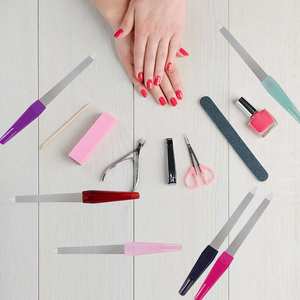 Lime à ongles droite en acier inoxydable, grain 80/100, durable et réutilisable pour les soins professionnels des ongles - Product Image 5