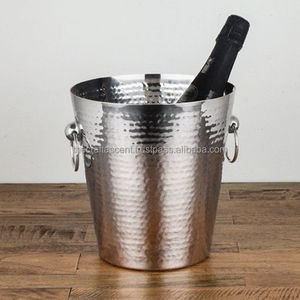 Seau à glace et refroidisseur à vin en acier inoxydable pour camping, fêtes intérieures/extérieures, bars, restaurants - Écologique, capacité 5L - Product Image 1