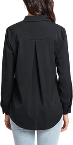 Hot Sale Fashionable Men's Stand Collar Spring Casual <b>Shirts</b> High Quality Anti-Wrinkle Full Sleeve <b>Polyester</b>/Cotton Single - Product Image 3