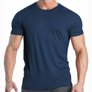 Nueva Camiseta Deportiva de Gimnasio de Manga Corta con Cuello Redondo, Transpirable, de Secado Rápido, de Calidad Personalizada, para Hombre, Corte Regular, Logotipo Frontal, 100% Algodón - Product Image 2