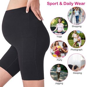 Shorts de maternité taille haute pour femme, sous-vêtements de grossesse sans couture, gainant pour le fitness, le yoga et la course à pied, couvrant le ventre - Product Image 6