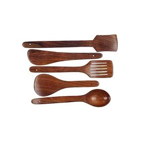 Juego de cucharas de madera desechables ecológicas, utensilios de cocina antiadherentes, soporte para freír, cuencos cuadrados para fiesta, cocina, comedor, pulido para - Product Image 1