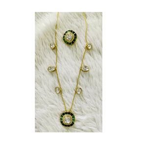 Fashion Simple Multi-layer Chain Necklace Zircon Charm Simple <b>Small</b> Crystal Drop Pendant Necklace With <b>Stud</b> <b>Earrings</b> - Product Image 5