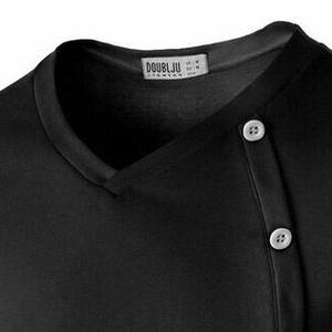 Chemise pour homme de haute qualité en coton 100% - Solide, taille personnalisée, respirante, écologique, col roulé, 220g, prix de gros - Product Image 2