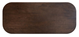 Table à manger moderne de luxe en bois de manguier massif, plateau octogonal brun, avec base en métal doré à deux pieds, pour cuisine de villa. - Product Image 6