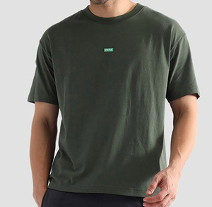 T-shirt pour homme en coton imprimé uni, coupe classique, doux, léger, décontracté, basique, pour le bureau, la salle de sport et les voyages, OEM ODM - Product Image 1