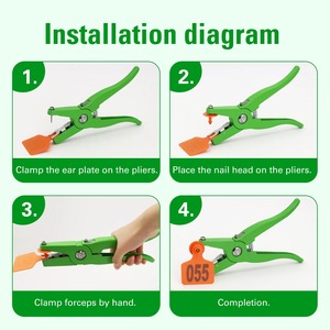 Ear Tag Pliers For Cattle Sheep Pigs Horses Rabbits Ear Label Scissors <b>Metal</b> Thorn <b>Tongs</b> For Animal Identification Equipment - Product Image 2