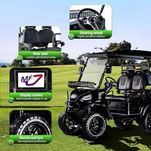 5000W AC Motor Golf Cart 18 Inch Off-Road Tires Independent Suspension 48V 5000W AC Motor Electric Golf Cart Golf Golf Trolleys - Product Image 3