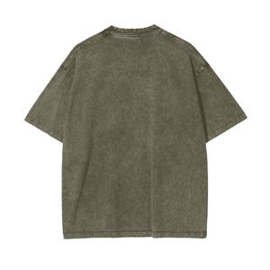 Camiseta sin mangas para hombre, personalizada por el fabricante, de alta calidad, con serigrafía, estilo vintage, lavado ácido, manga corta, informal, lisa, con letras. - Product Image 3