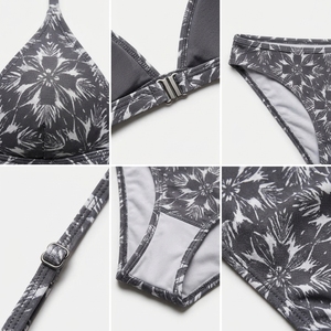 Ensemble bikini triangle pour femme, sans armatures, imprimé, séchage rapide, taille basse, bralette, maillot de bain 2 pièces pour club de nuit - Product Image 6