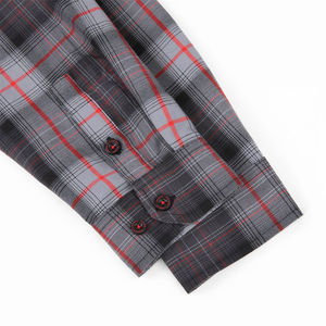 Chemise en flanelle à carreaux classique pour homme, 100% coton, manches longues et tissu doux, pour un usage décontracté ou professionnel - Product Image 6