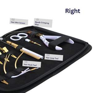 Kit de Herramientas Comerciales para Extensiones de Cabello con Alicates de Micro Anillos, Alicates de Crimpado, Agujas para Enhebrar Cuentas, Clips de Estilizado y Separación, y Agujas para Dedos - Product Image 3