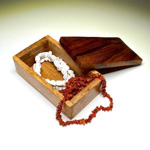 Bela Acacia Wood <b>Tabletop</b> <b>Storage</b> Box Rustic Rectangular Handcrafted for Home & Wedding Gift Packaging - Product Image 3