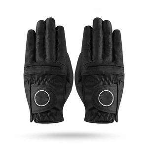 Gants de conduite en cuir noir, à doigts entiers, antidérapants, avec sangle de poignet réglable, respirants, unisexes, toutes saisons - Product Image 1