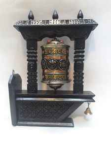 Nueva llegada - Rueda de oración colgante de pared con 108 mantras budistas en su interior - Product Image 4