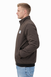 Brown and olive <b>Reversible</b> <b>Jacket</b> – Modern Stand-Collar Minimal Design with Soft Insulated Comfort, Lightweight All-Season - Product Image 2