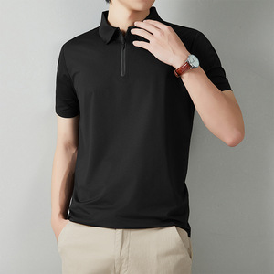 Polo para Hombre, Media Cremallera, Manga Corta, Transpirable, Corte Ajustado, Deportivo, Casual, Color Sólido, para Golf y Tenis, con Logotipo Personalizado - Product Image 5