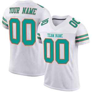 Maillot de football américain personnalisé avec impression par sublimation, design brodé, coupe courte en mesh, tendance streetwear, pour équipe nationale - Product Image 4