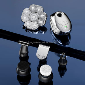 Kit de rasoir électrique étanche à 9 lames rasoir rotatif flottant avec corps en fil de fer barbelé pour rasage de voiture Bikini barbe toilettage - Product Image 5