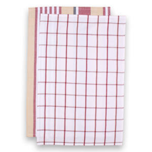 Serviette de cuisine en coton 100% tissé à rayures et à carreaux, douce, confortable, séchage rapide, multi-usages, écologique, certifiée GOTS - Product Image 2