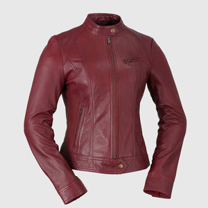 New Cropped Style Oversized Leather Jacket in Solid Color Best Quality Leather Jacket for Women In Wholesale Price - Product Image 6