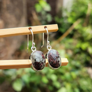 Eudialyte Naturel Géométrique Marquise Dangle Fait À La Main Style Bohème 16x12mm Boucles D'oreilles En Argent Sterling 925 Tendance Vente Chaude - Product Image 6